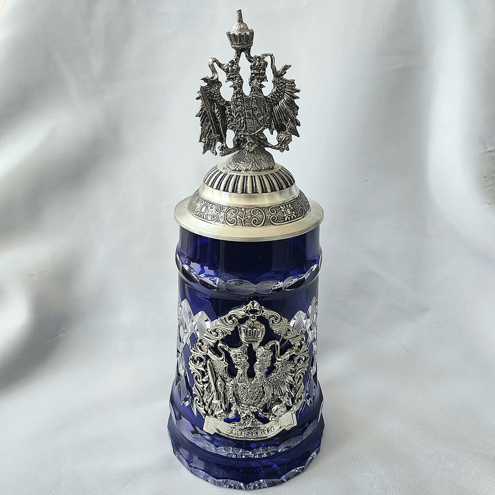 King-Werk Germany Lord of Crystal Cobalt Blue Beer Stein Limited 118/500 Germany